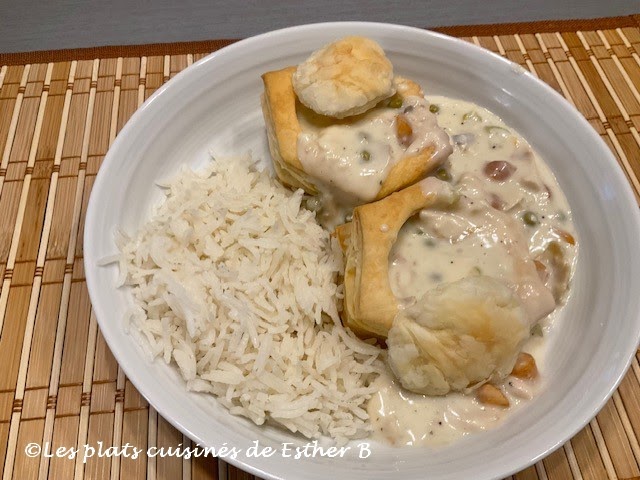 Vol-au-vent au poulet et aux légumes maison