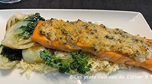 Saumon en croûte de parmesan et miel épicé