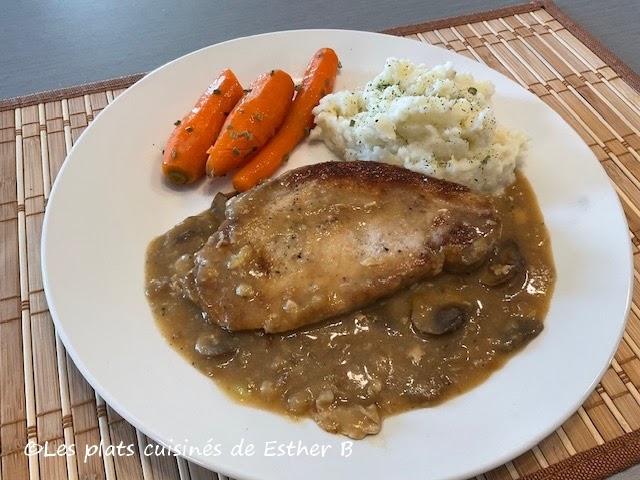 Côtelettes de porc aux champignons