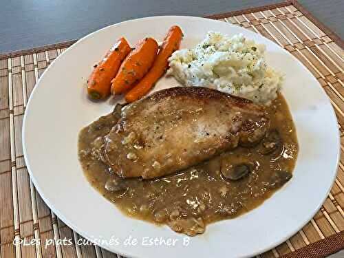 Côtelettes de porc aux champignons