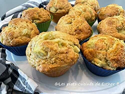 Muffins à la rhubarbe