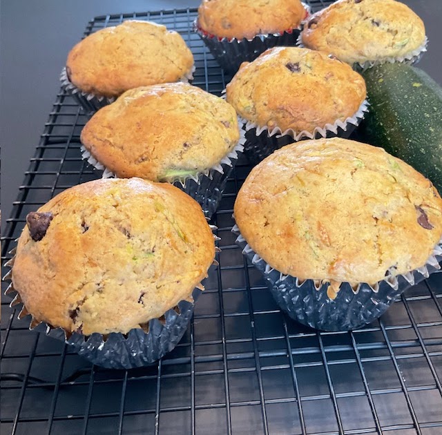 Muffins aux courgettes et au chocolat
