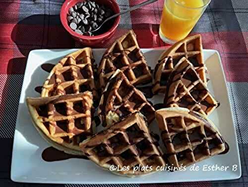 Gaufres maison aux pépites de chocolat