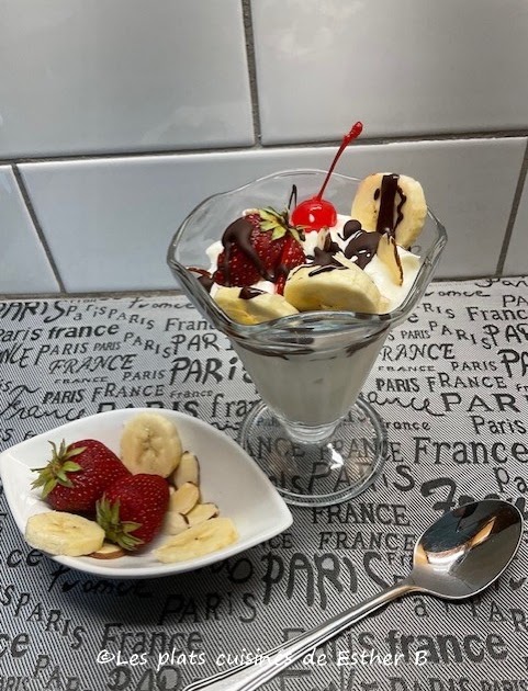Sundae au yogourt et au chocolat