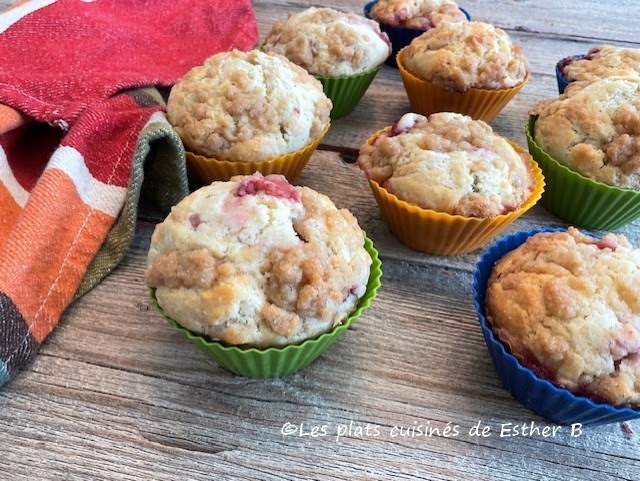 Muffins crumble aux framboises