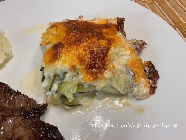Gratin de courgettes à la crème et au bacon
