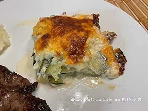 Gratin de courgettes à la crème et au bacon
