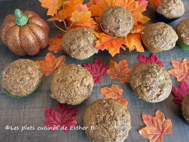 Muffins à la citrouille, mélasse et raisins