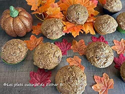 Muffins à la citrouille, mélasse et raisins