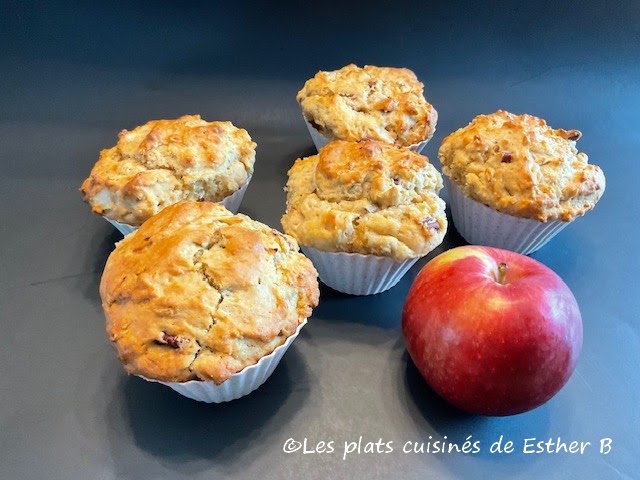 Muffins aux pommes, babeurre et pacanes