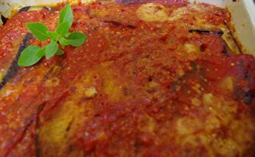 Aubergines à la parmesane.