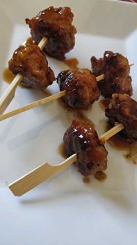 Boulettes de poulet yakitori - Les plats de Véro