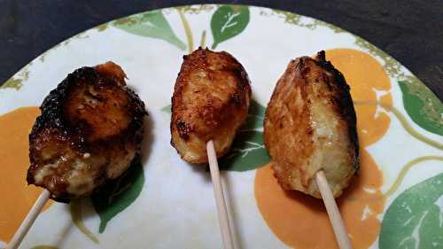 Brochettes de poulet au soja