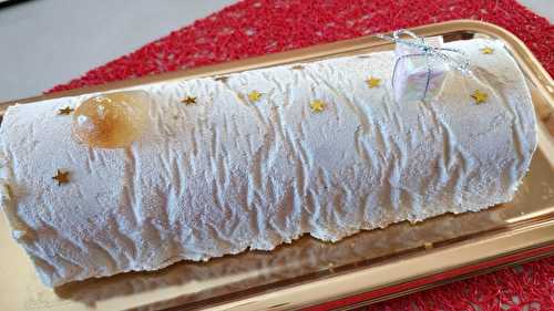 Bûche vanille-poires-noisette