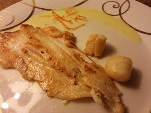 Filet de sole et son beurre à l'orange