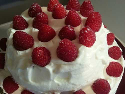 Gâteau d'anniversaire : un framboisier