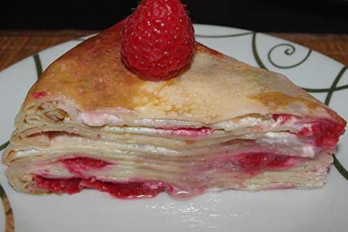 GATEAU DE CREPES AUX FRAMBOISES