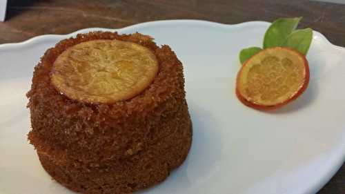 Mini cake renversé aux oranges douces caramélisées - Les plats de Véro