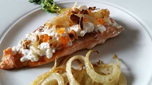 Pavé de saumon, ricotta et fenouil croquant - Les plats de Véro