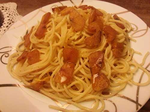 Spaguettis à la poutargue - Les plats de Véro