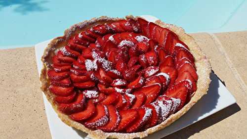 Tarte aux fraises et crémeux citron