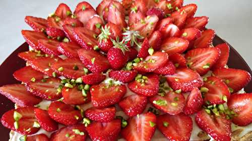 Tarte aux fraises et pistaches