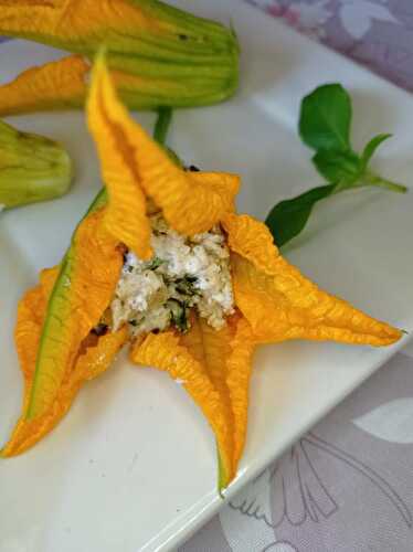 Fleurs de courgettes farcies