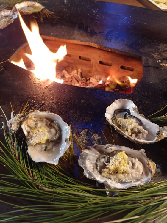 Huitres gratinées au barbecue