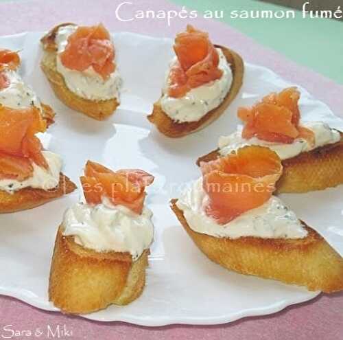 Canapés au saumon fumé