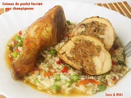 Cuisses de poulet farcies aux champignons