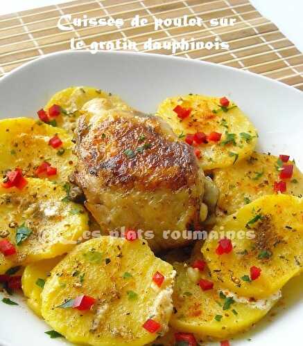 Cuisses de poulet sur le gratin dauphinois