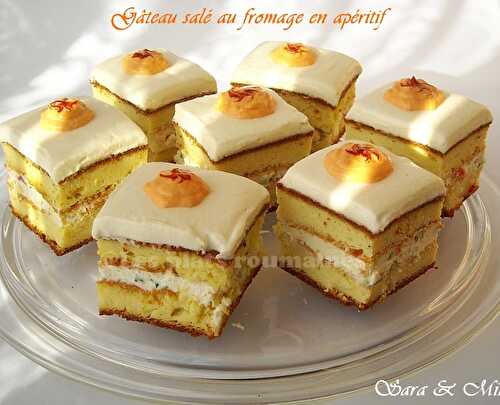 Gâteau salé au fromage en apéritif