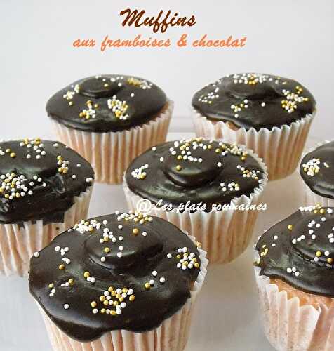 Muffins aux framboises & chocolat