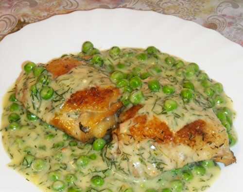 Poulet aux petits pois