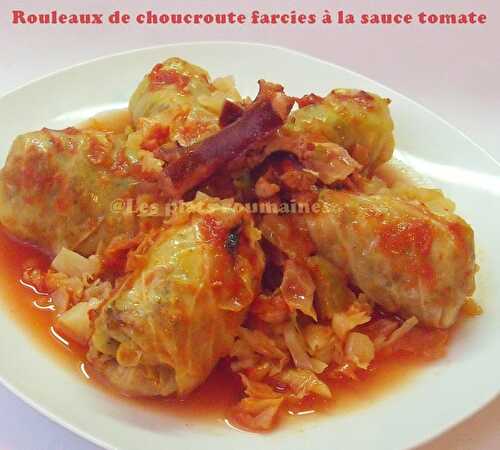 Rouleaux de choucroute farcies à la sauce tomate - Sarmàlé