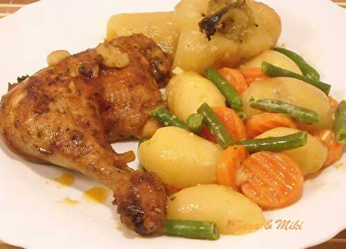 Sauté de cuisses de poulet et de légumes