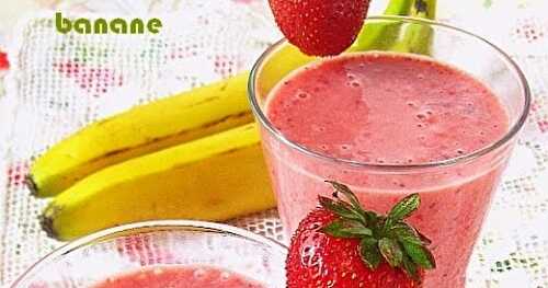 Smoothie fraise, banane