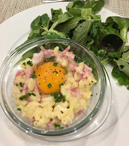 Oeufs cocotte façon carbonara