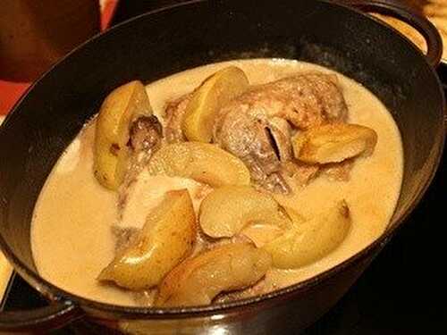 POULET AU CIDRE AVEC SES POMMES