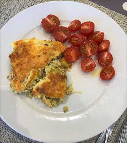 Quiche sans pâte courgettes bacon