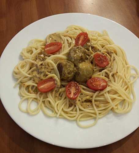 SPAGHETTIS AUX BOULETTES DE VIANDE