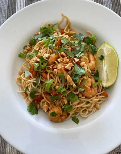 Pad thaï crevettes coriandre