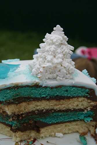 Gâteau Reine des Neiges ganache chocolat au lait