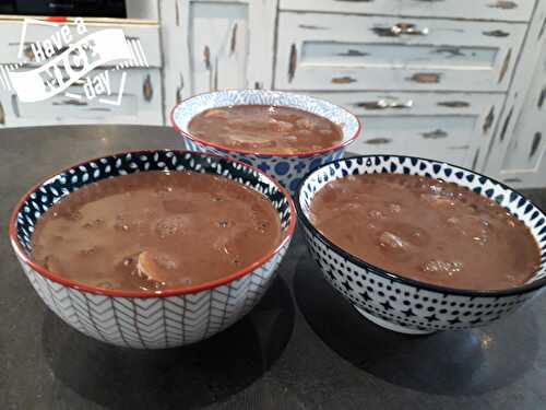 Flans chocolat banane (sans gluten, sans lait animal, sans oeufs, sans pois, sans fruits à coque ni soja)