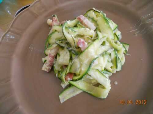 Tagliatelles de courgettes à la Carbonara