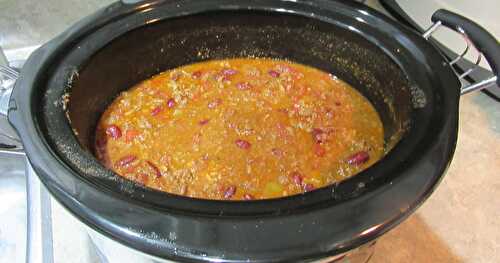 CHILI À LA MIJOTEUSE