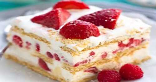 GÂTEAU GRAHAM ET FRAISES