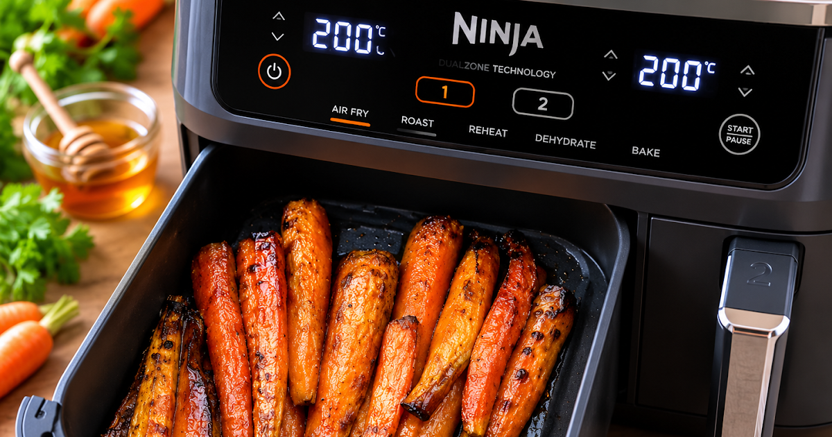 CAROTTES RÔTIES AU CUMIN ET AU MIEL AU AIR FRYER