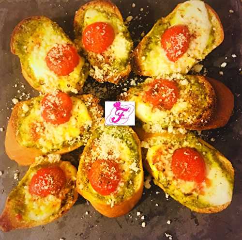 Bruschetta Thon - Mozzarella au Pesto