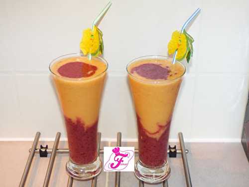 Smoothie Bicolore Fruits Rouges - Mangue